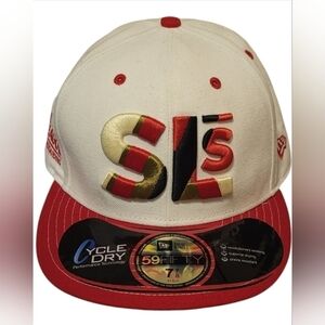 New Era 59Fifty Fitted Cap White Red SLS 7 7/8